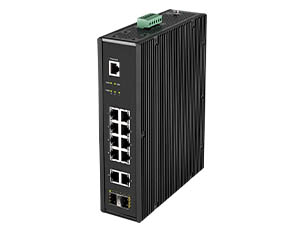 Acelink SW-MG8312FE 12-port managed industrial PoE switch with IP30, 