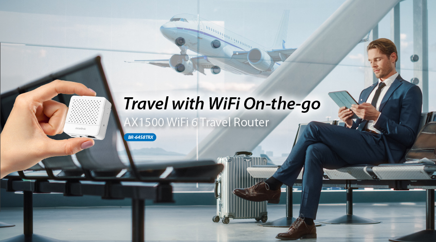 BR-6458TRX AX1500 WiFi 6 Travel Router with VPN