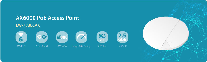 AX6000 PoE Access Point EW-7886CAX